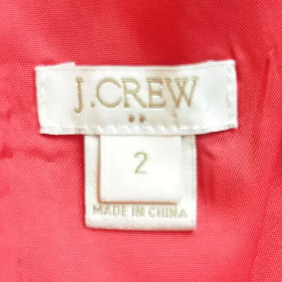 J. Crew Dress Size 2 Dark Peach Floral Sleeveless Adjustable‎ Straps Pockets - Picture 7 of 8